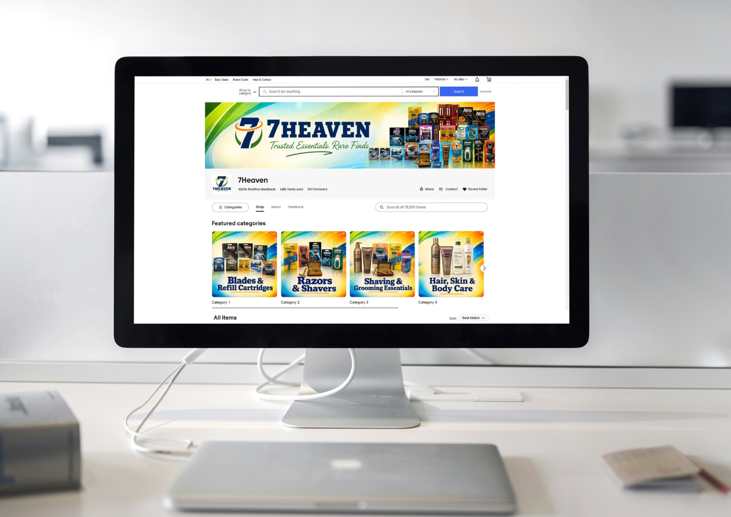 eBay storefront design mockup