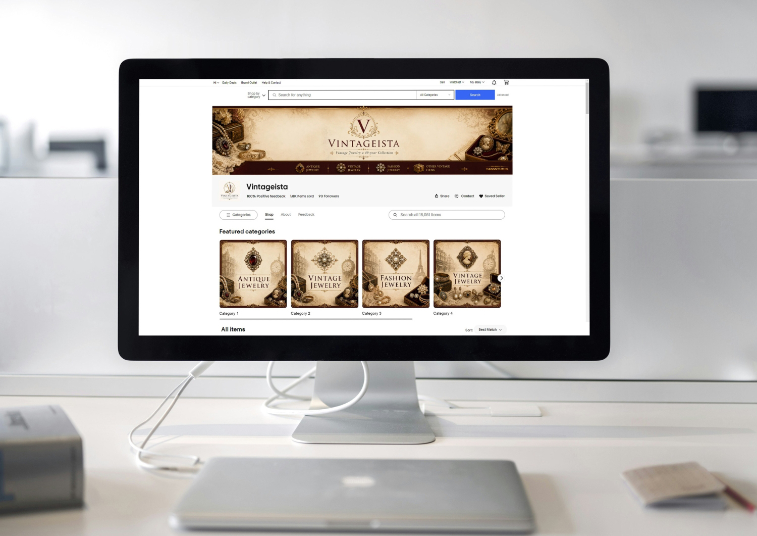 Alternate listing template design mockup
