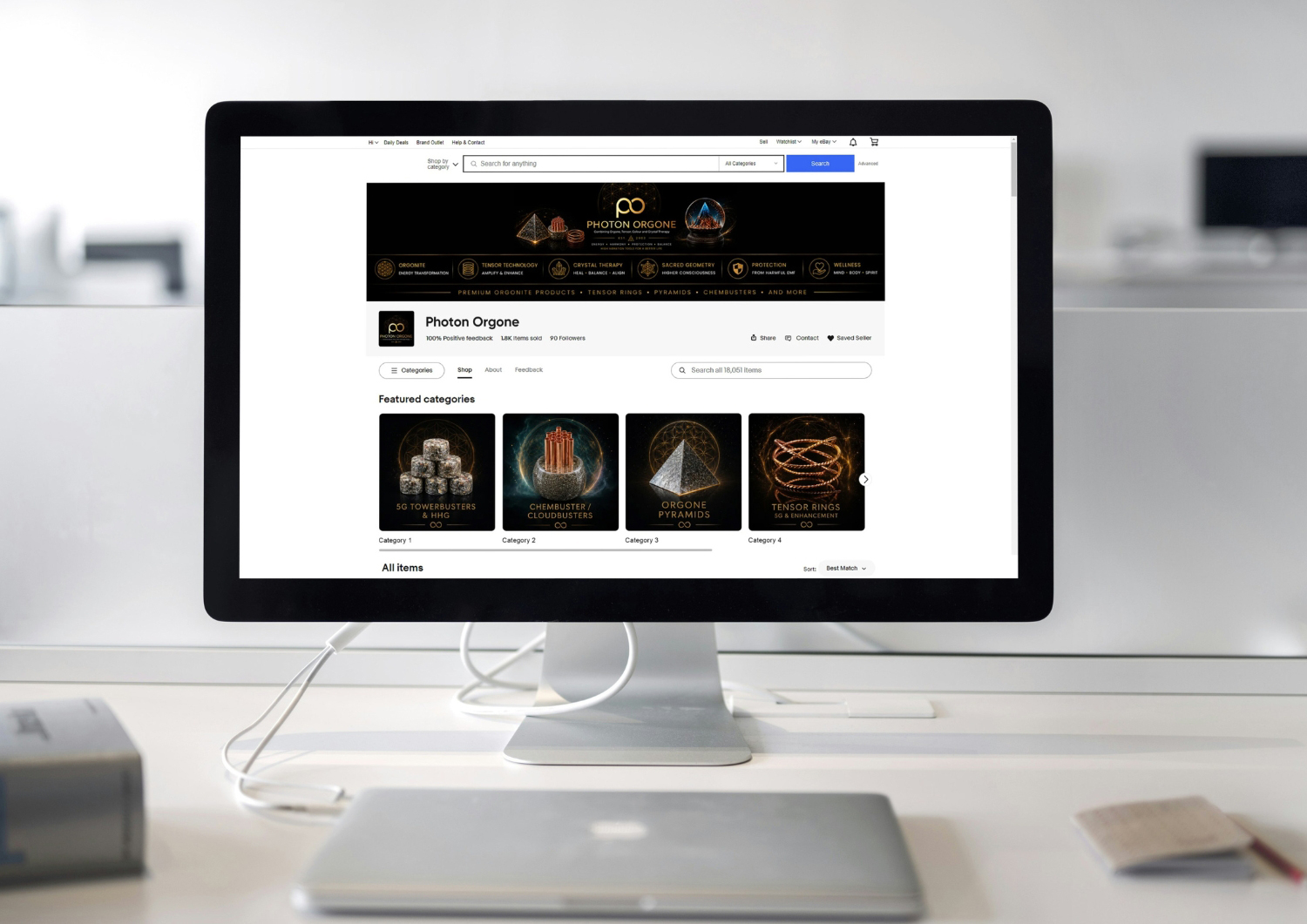 Alternate marketplace category design mockup